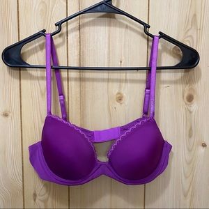 Calvin Klein Purple Silky Push-Up Bra